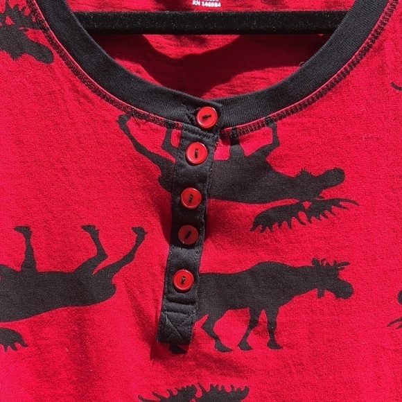 Little Blue House (Hatley) Moose on Red Nightdress Sz S - Picture 7 of 10